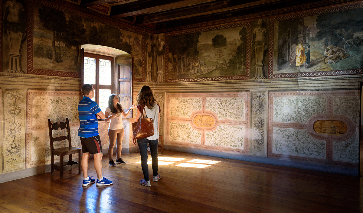 The elegant palazzo Besta of Teglio