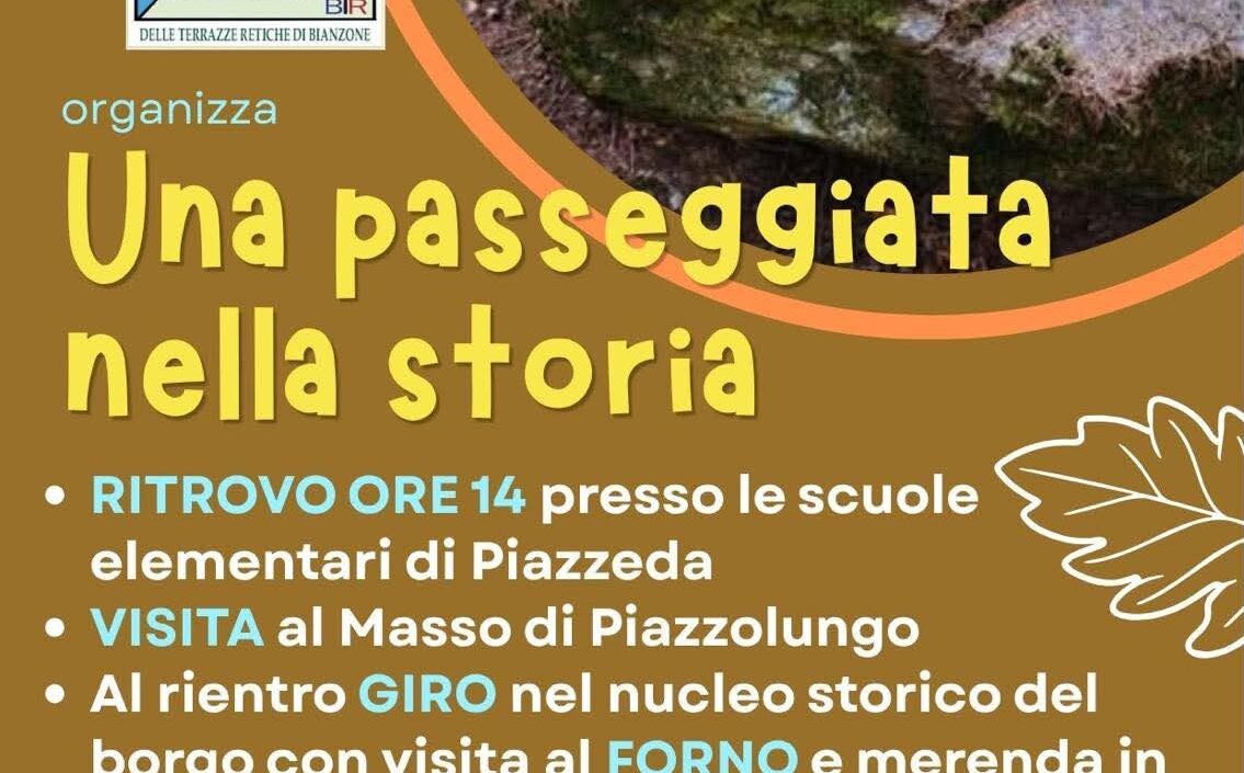 Una “Passeggiata nella Storia” con l’Ecomuseo a Bianzone