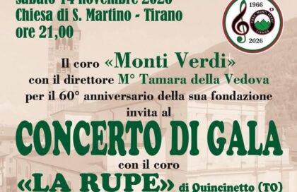 Concerto di Gala – 60° anniversario del Coro Monti Verdi